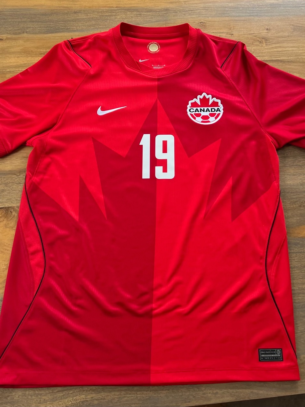 Alphonso Davies Nike Red Canada Jersey